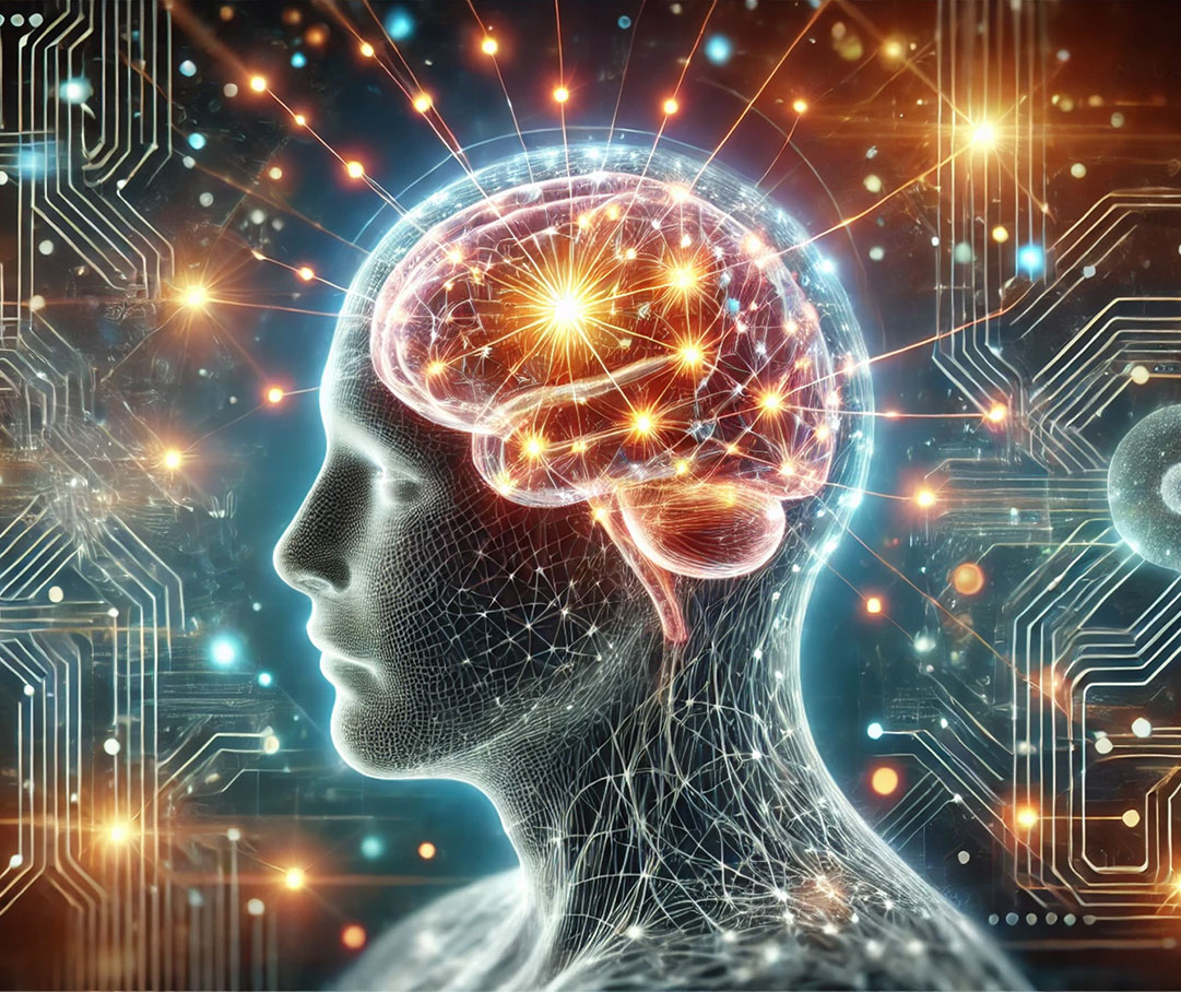 Cerebro de un Hombre Brillando